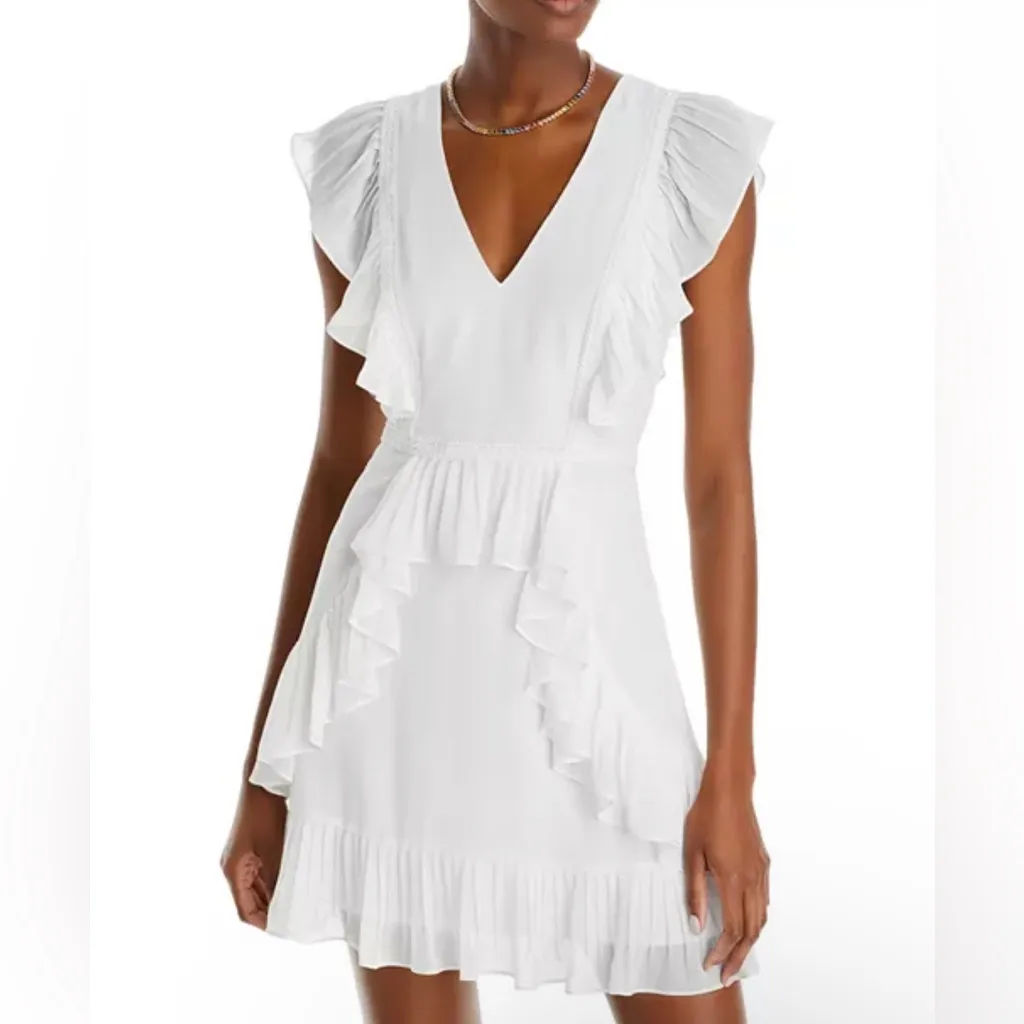 BCBGMAXAZRIA flounce ruffle mini dress - Image 2