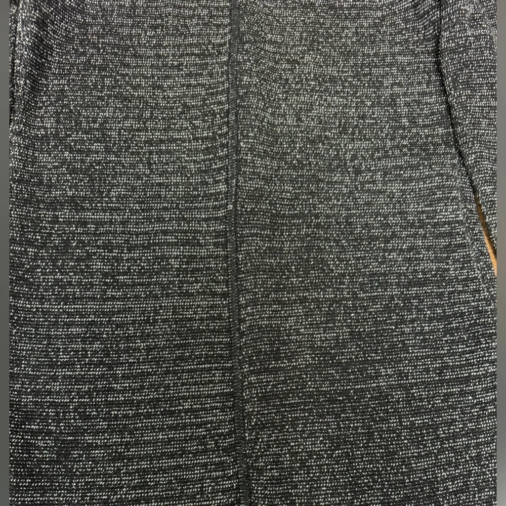 Talbots Heavy Knit Zip Cardigan Duster Sweater Black White Workwear Teacher - Image 3