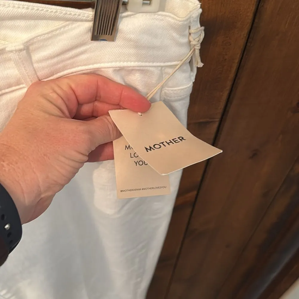 Mother The Down Low Weekend Skimp in Fairest Of Them All, Size 31 White - Image 5