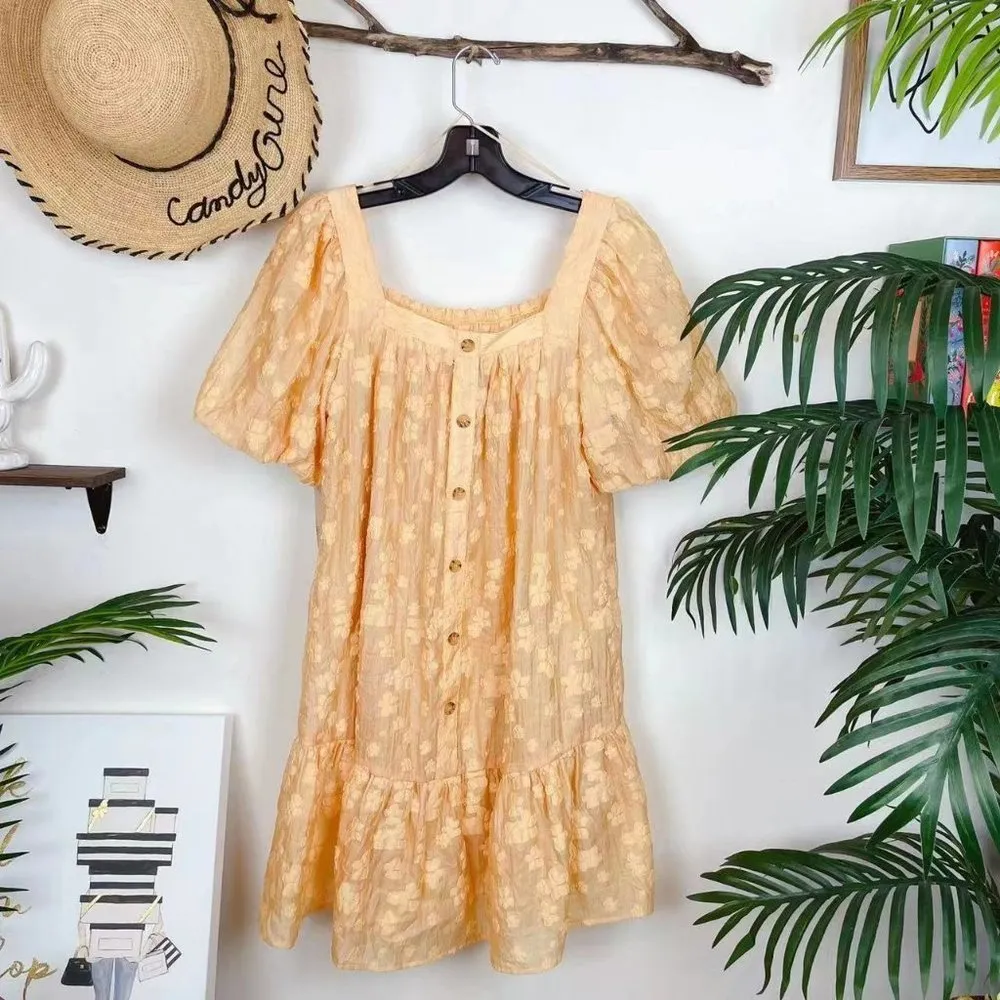 Moon River  Back Button Tiered Mini Dress - Image 5