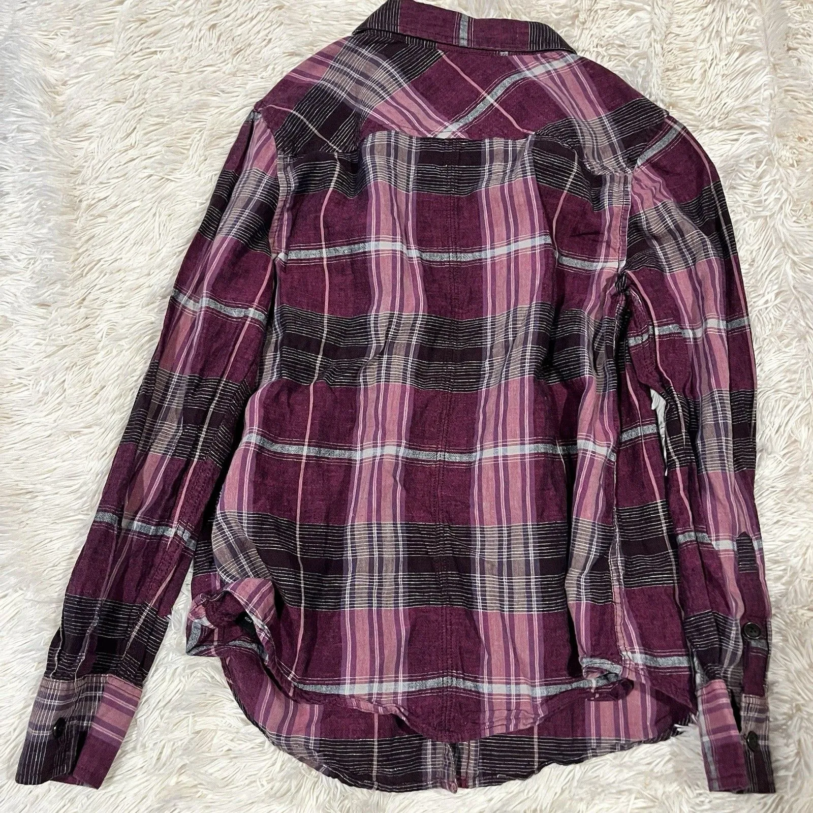 Harley Davidson Top Womens Small Plaid Button - Image 10