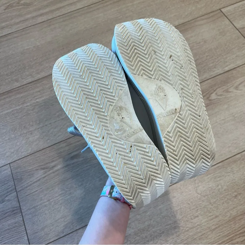 Vintage Y2K Volatile Women’s White Platform Lace Up Leather Sneaker Size 7.5 - Image 13