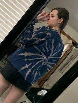 Handmade Bleach Dyed Cropped Crewneck - Image 5