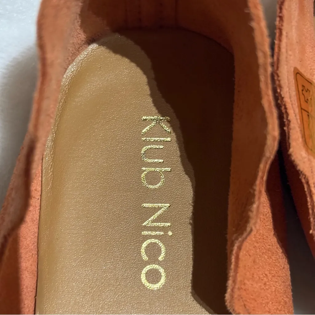 Anthropologie Klub Nico Women’s Georgette Scalloped Flats Orange Suede size 8 - Image 8