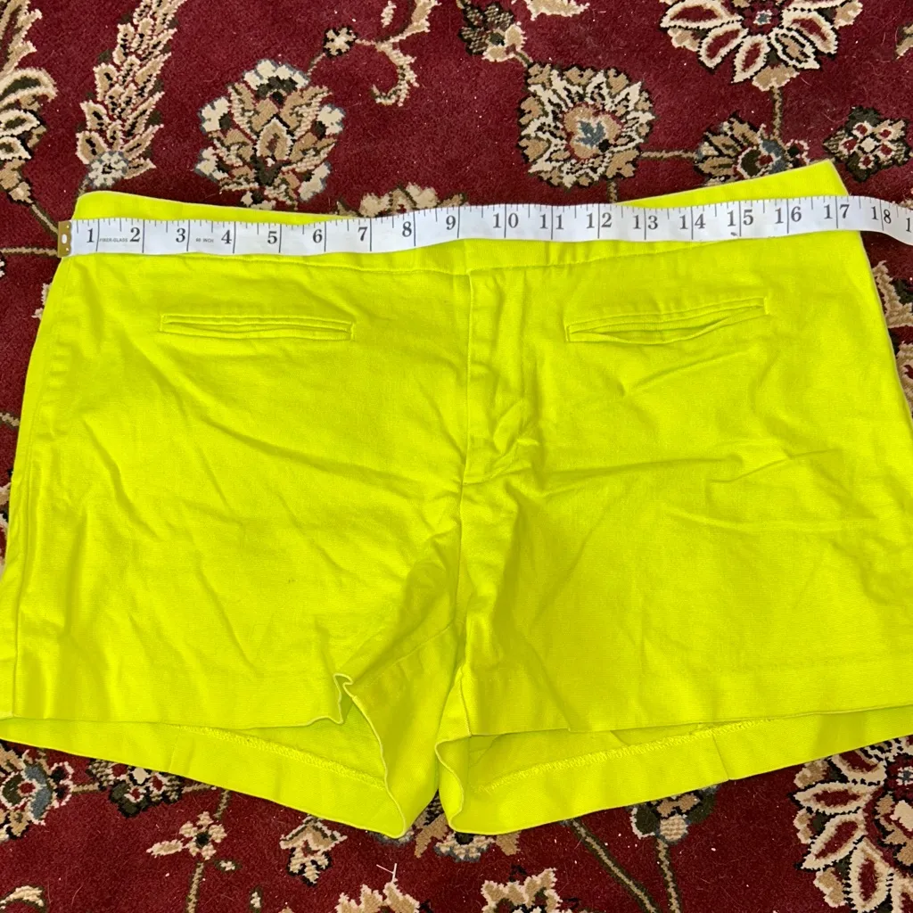 GAP Stretch Factory Bright Yellow High Waist Women's Shorts Size 10‎ - Image 4