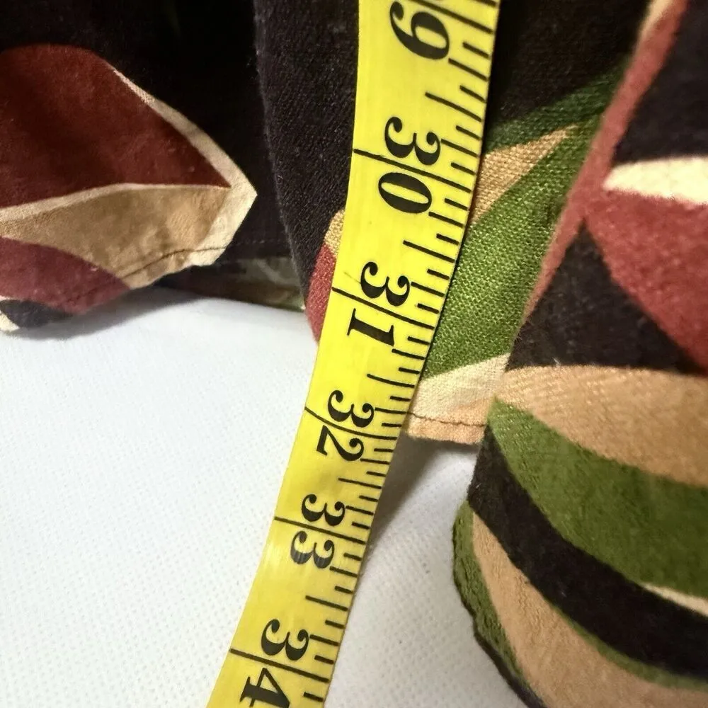 House of Harlow 1960 Skirt Womens XS Floral Print Midi Tiered Linen Blend Tropic Black - Image 6