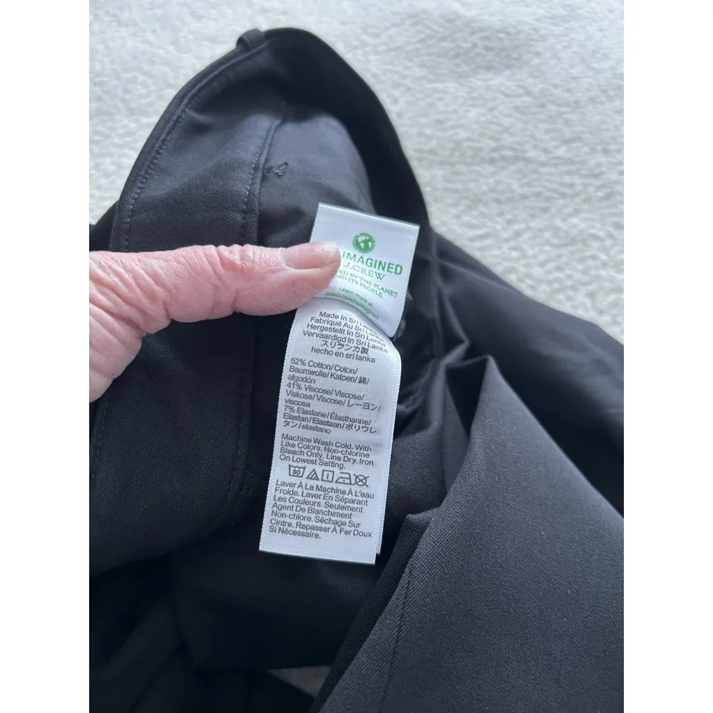 J.CREW Factory $138 Remy High Rise Wide Leg Full Length Pants Black Size 16 - Image 11