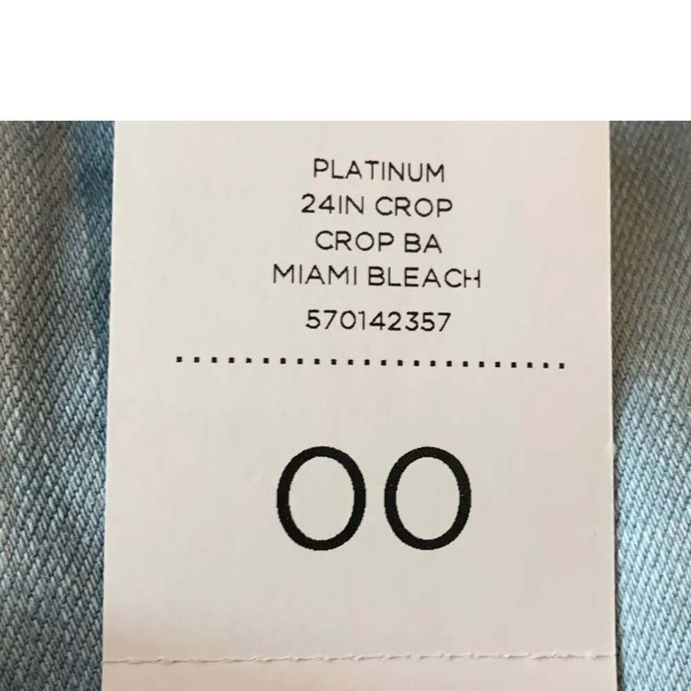 Chico’s New Jeans Platinum Crop Slimming Miami Bleach Light Wash Women's Size 2 - Image 8