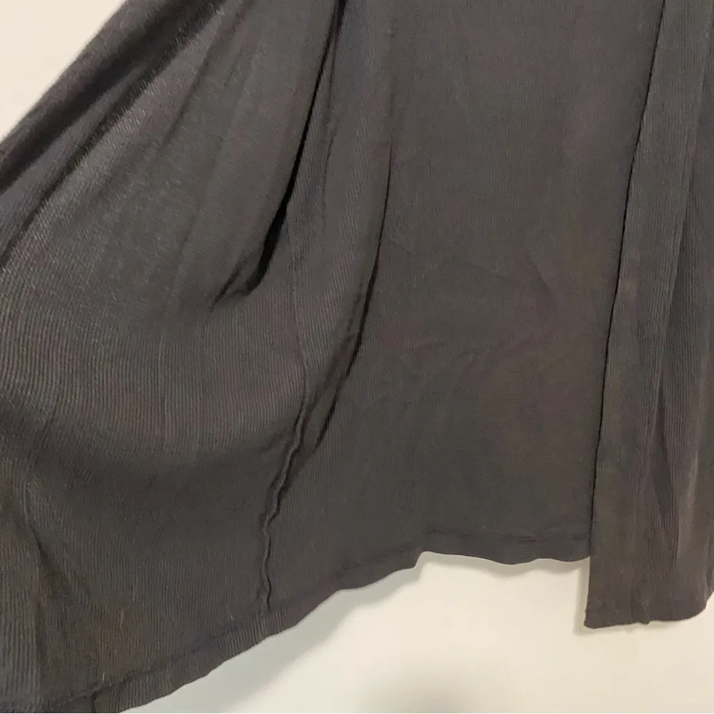 Anthropologie Saturday Sunday Charcoal Gray Waffle Knit Cardigan small - Image 4