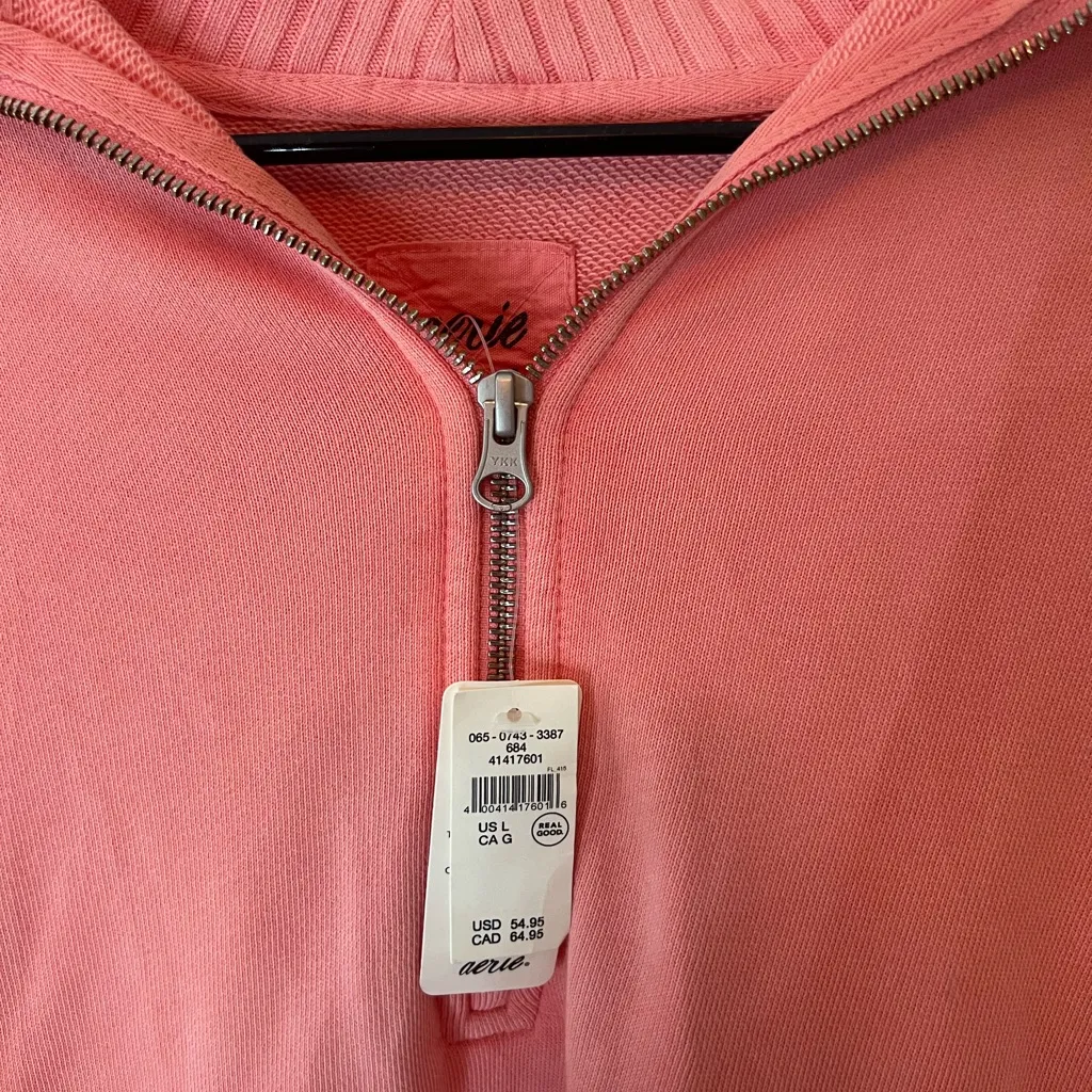 Aerie  Pink Quarter-Zip Pullover - Image 2