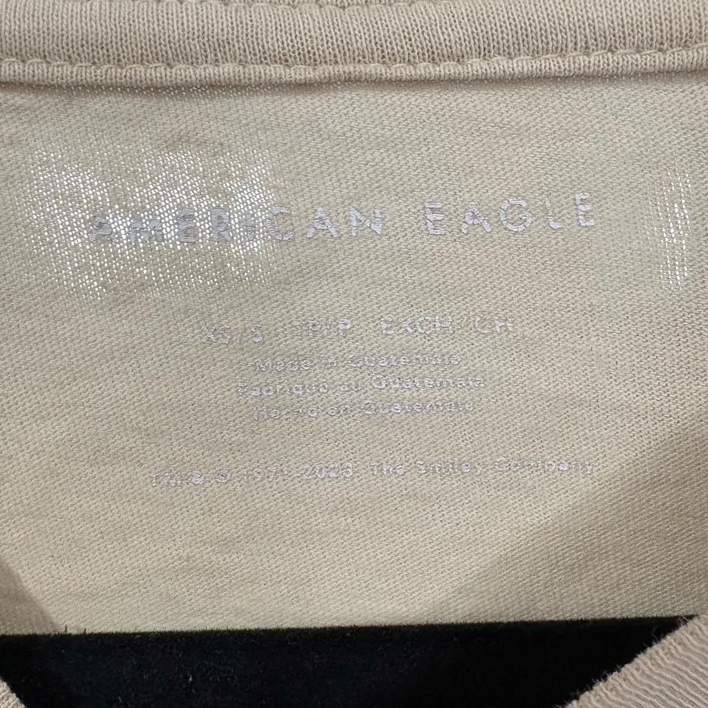 American Eagle XS/S Pale Yellow Smiley Face T‎ Shirt - Image 3