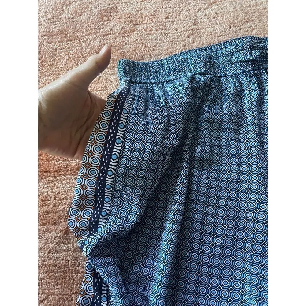 Crown Ivy Pants M PocketsPull On Colorful Paisley Lined Wide Leg Palazzo Boho - Image 2