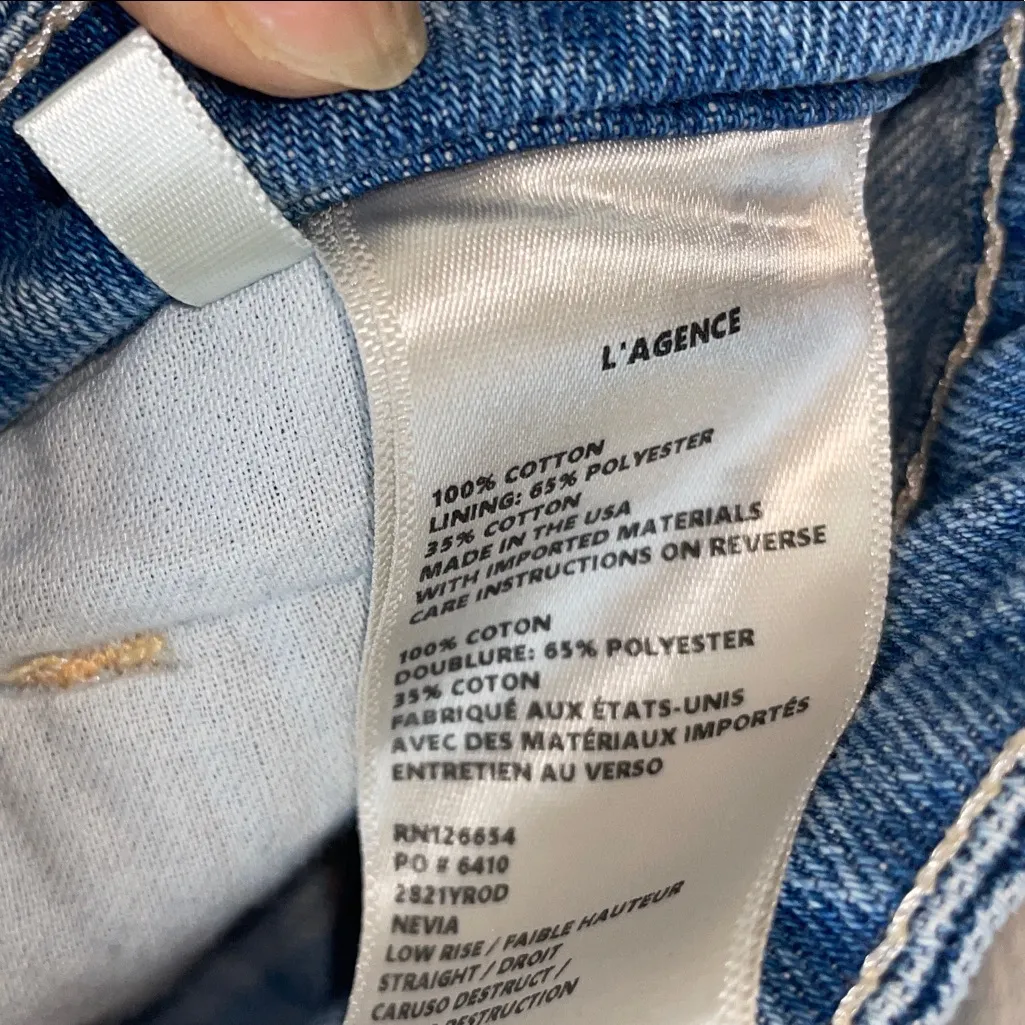Retail $285 L'AGENCE Faded Blue Boyfriend Jeans - Image 8