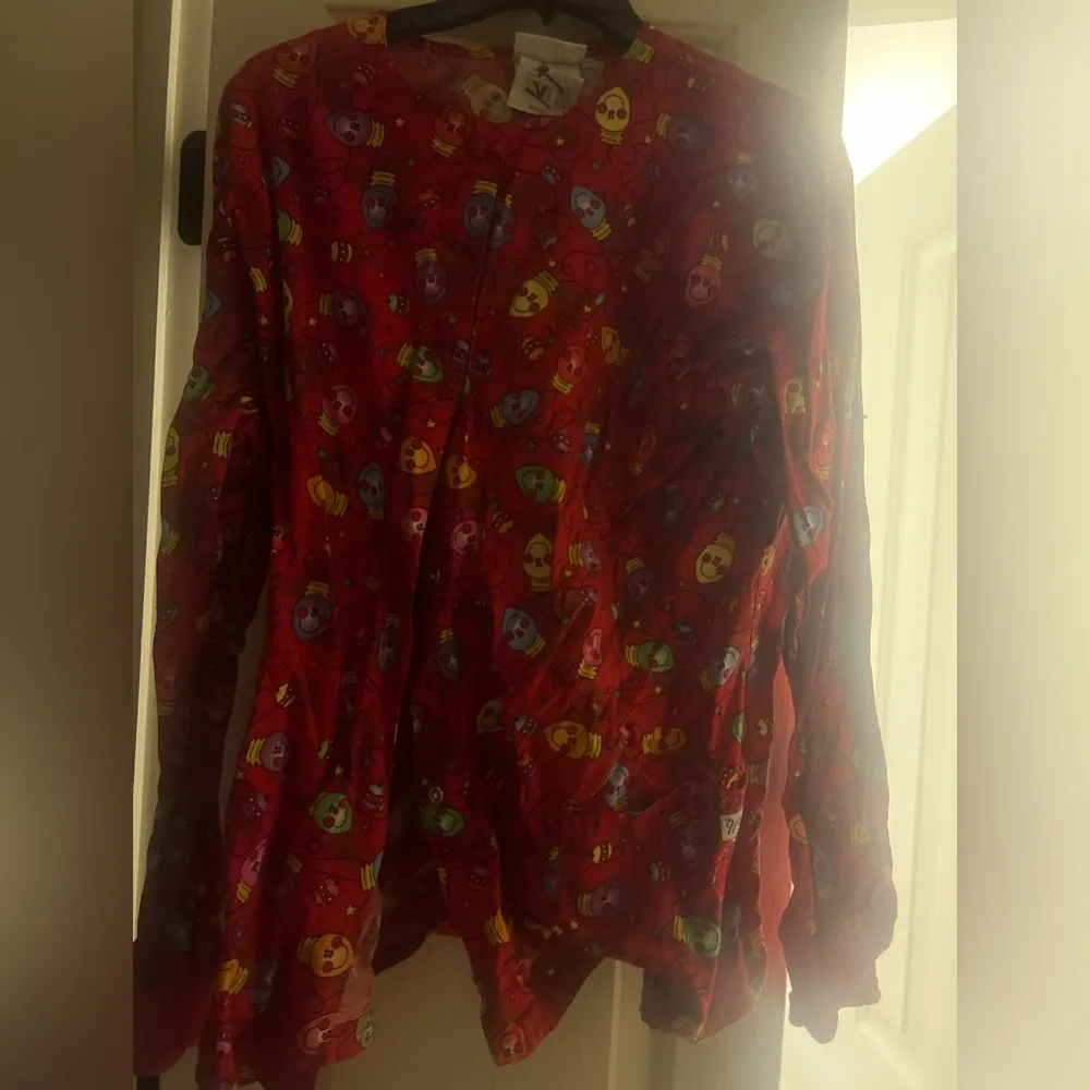 Womens Christmas light scrub jacket Yellow Size M - Image 2