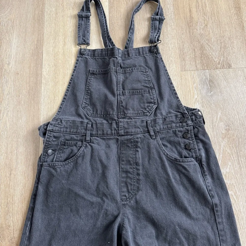 We the Free People Black Denim Overalls - Image 3