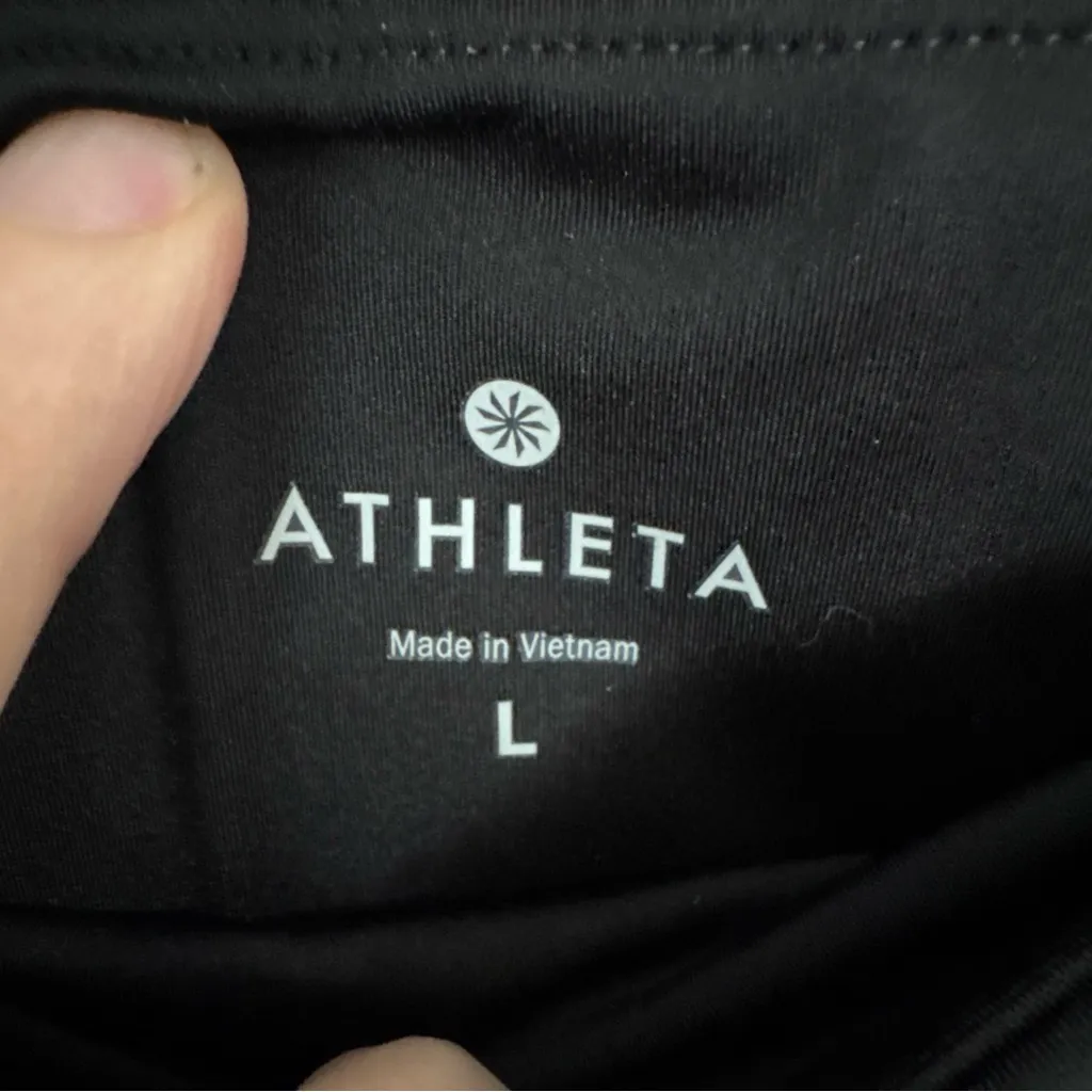 Athleta Aurora Precision 7/8 Tight Compression Reflective Black Running Leggings - Image 5