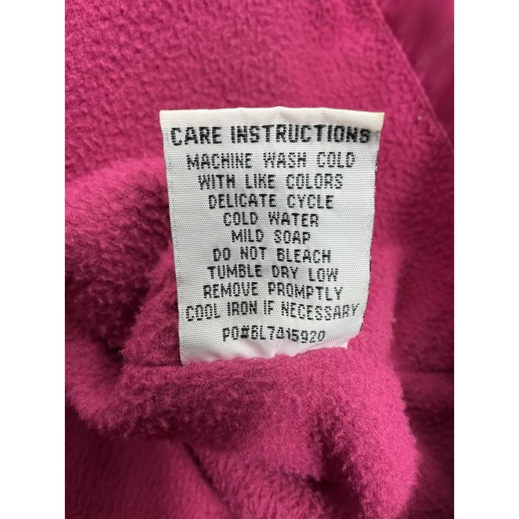 Womans Totes Windbreaker Large Pink Lined Removable Hood Full Zip - Image 5