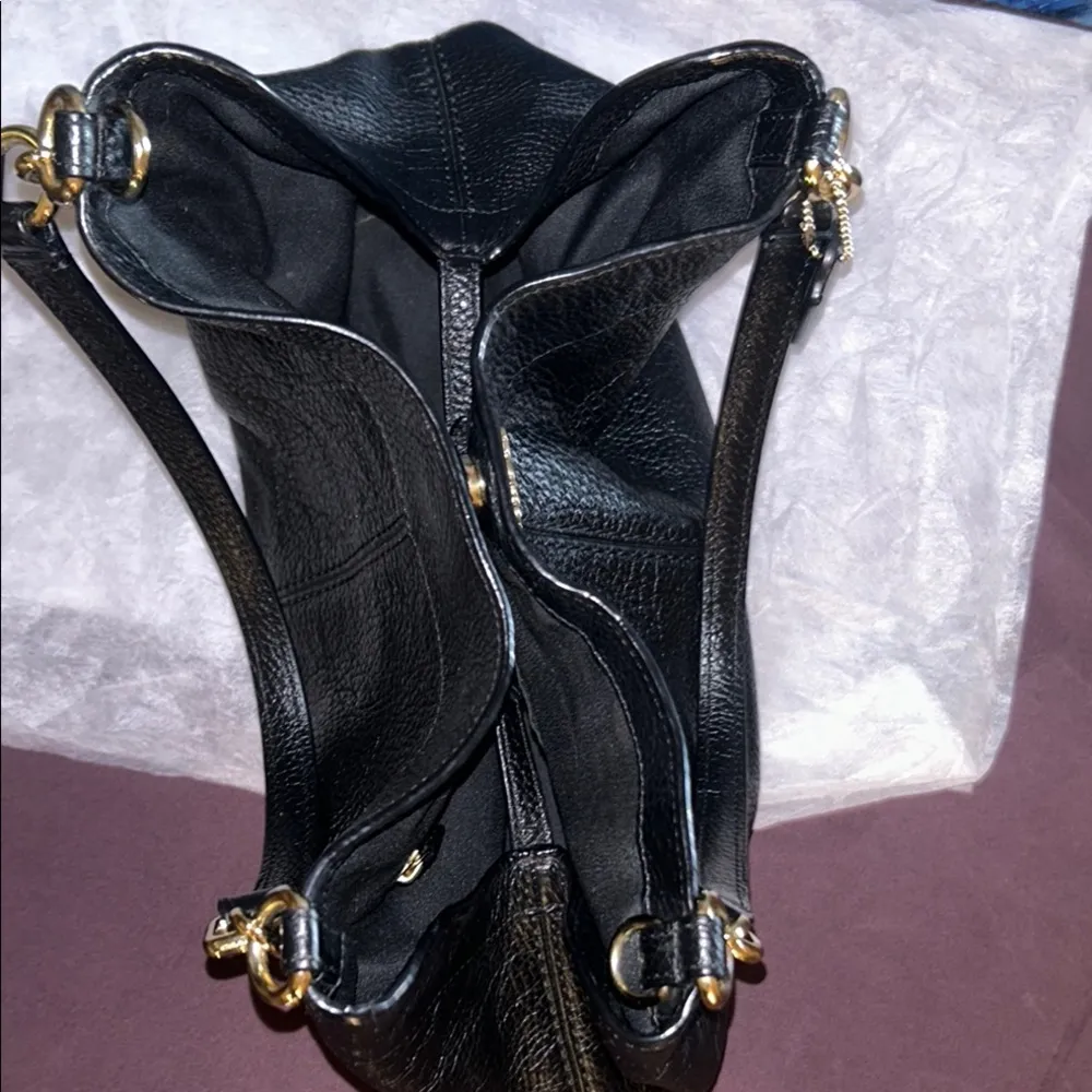 Coach Lexy Black Pebbled Leather Shoulder Bag - Image 10