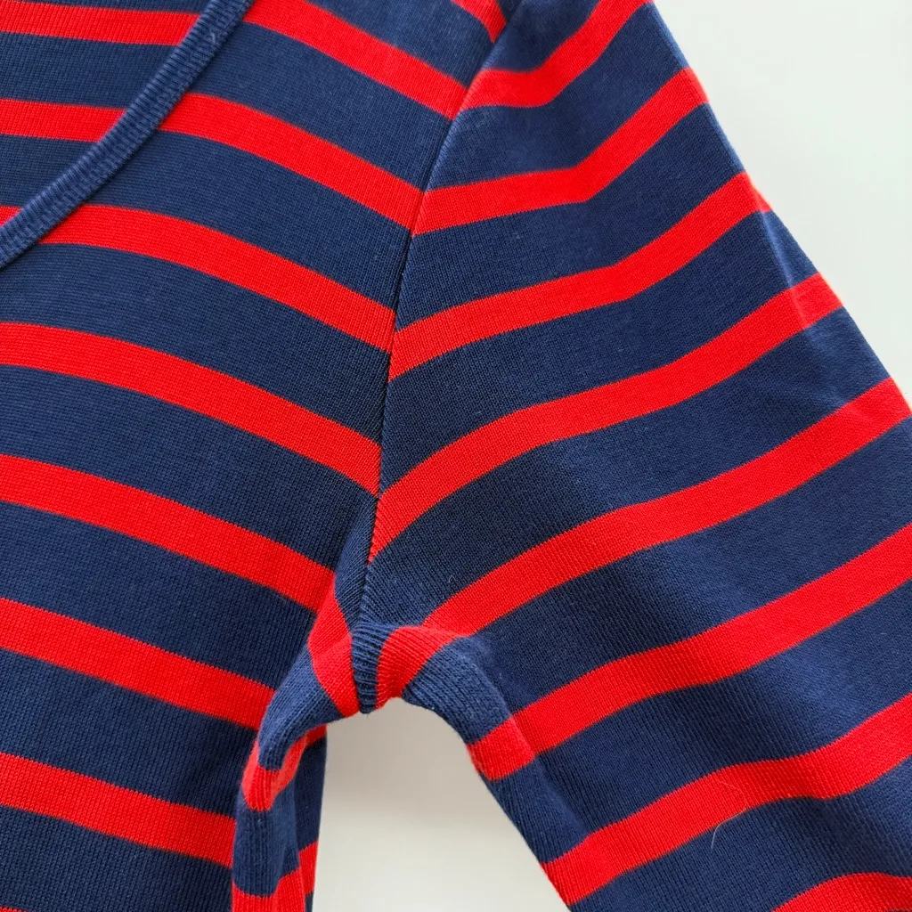 Ralph Lauren Black Label Navy Blue & Red Stripe Short Sleeve‎ Dress Sz L Size L - Image 9