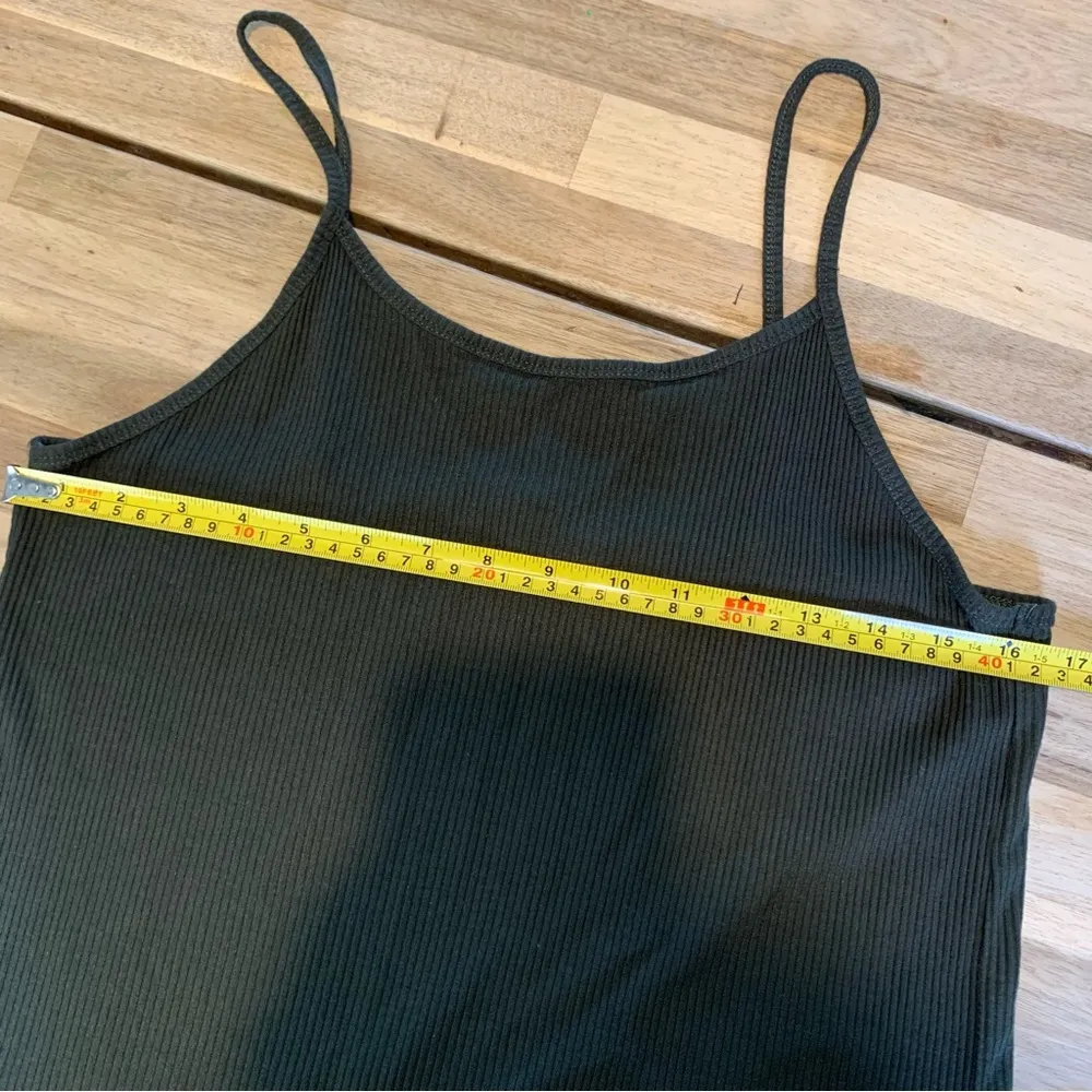 H&M Dark Green Spaghetti Strap Mini Dress S - Image 3