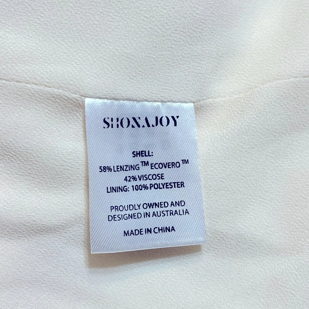 Shona Joy La Lune Bustier Mini Dress in Cream, size US 4. Altered to fix defect - Image 7