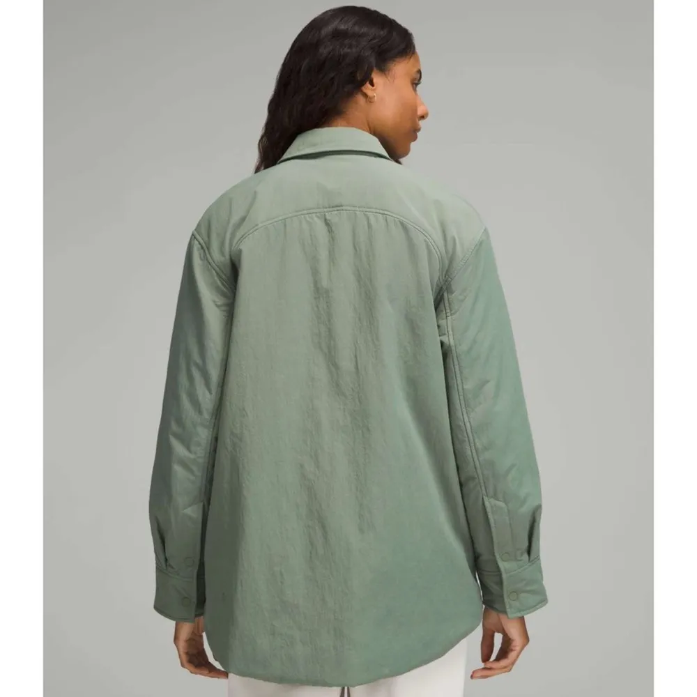 Lululemon Lightweight Insulated Shirt Jacket Grey Eucalyptus Size Large NWT - Image 2
