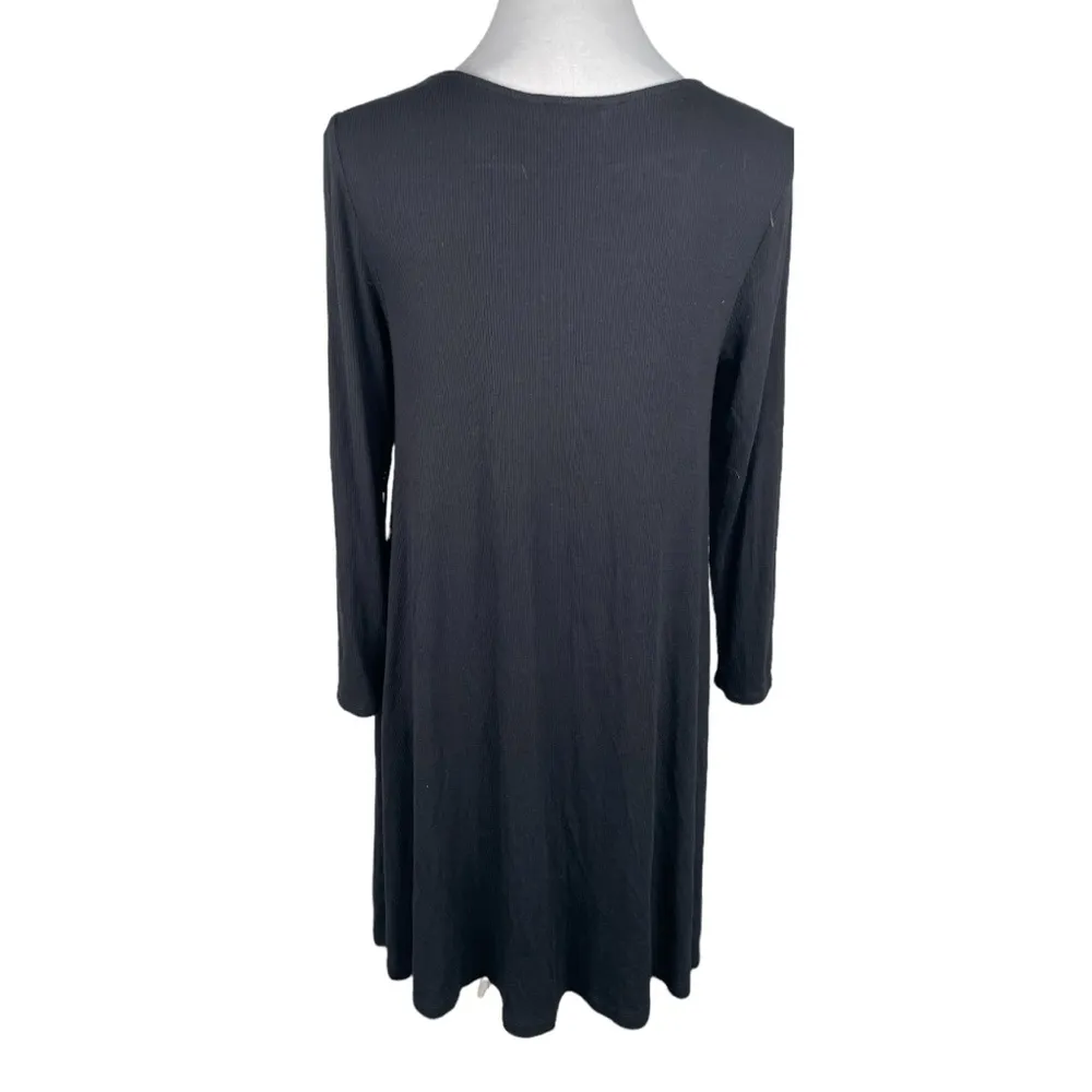 American Eagle Ribbed Dress Black Size Large - Image 3