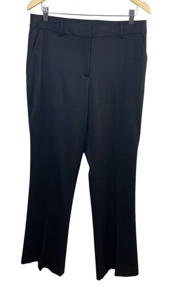 St. John Dress Pants 10 Womens Black Wool Stretch Straight Leg Professional - Image 1