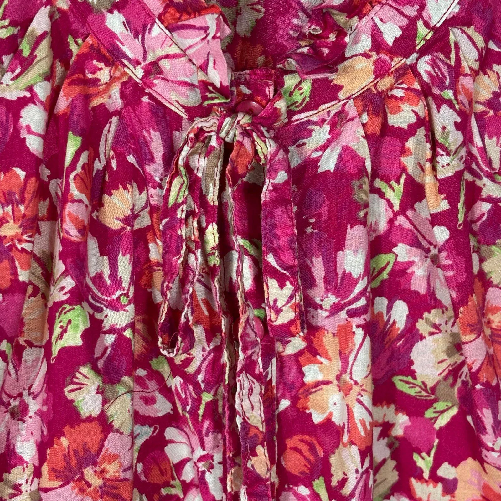 St. John's Bay Floral Short Sleeve Blouse Size 1X - Image 5