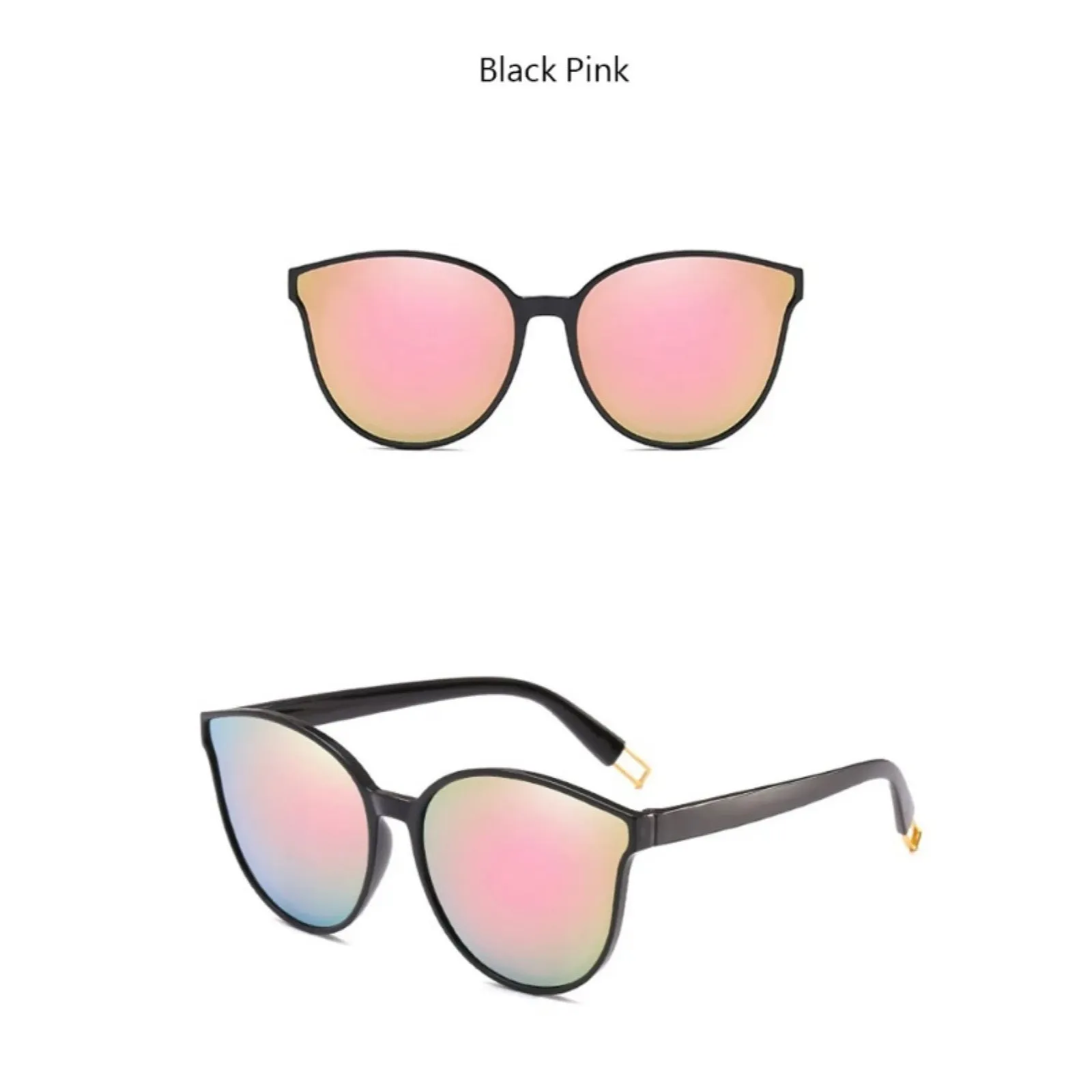 Cat Eye Round Sunglasses‎ for Women Men Retro Oversized Sun Glasses - Image 2