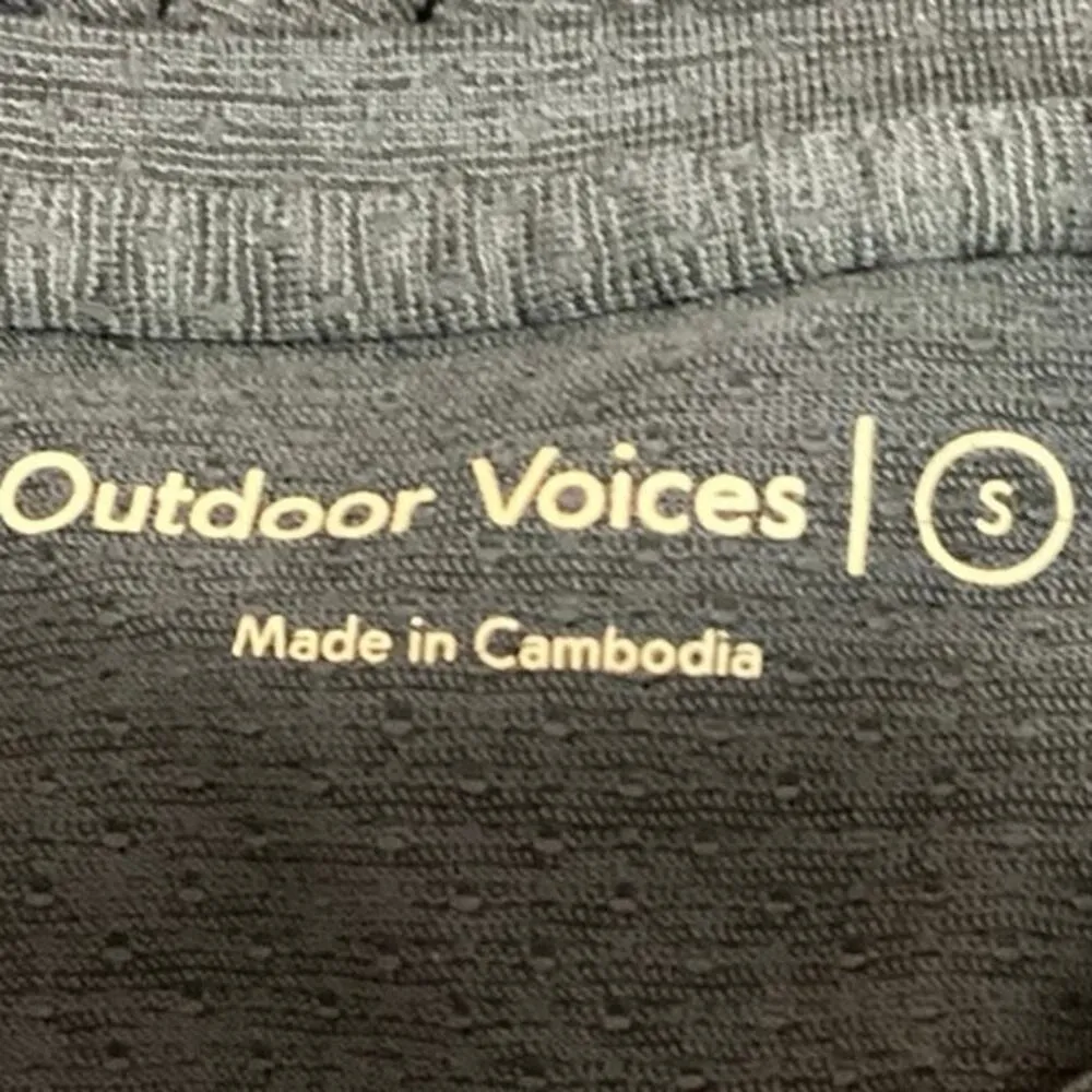 Outdoor Voices Blue Crew Neck Raglan Short Sleeve Workout T Shirt Tee Top Size S - Image 3