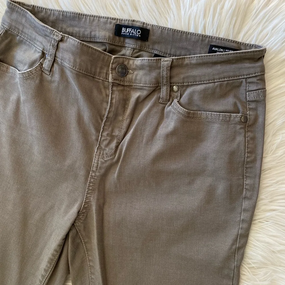 Olive mid-rise stretch skinny jeans - Image 6