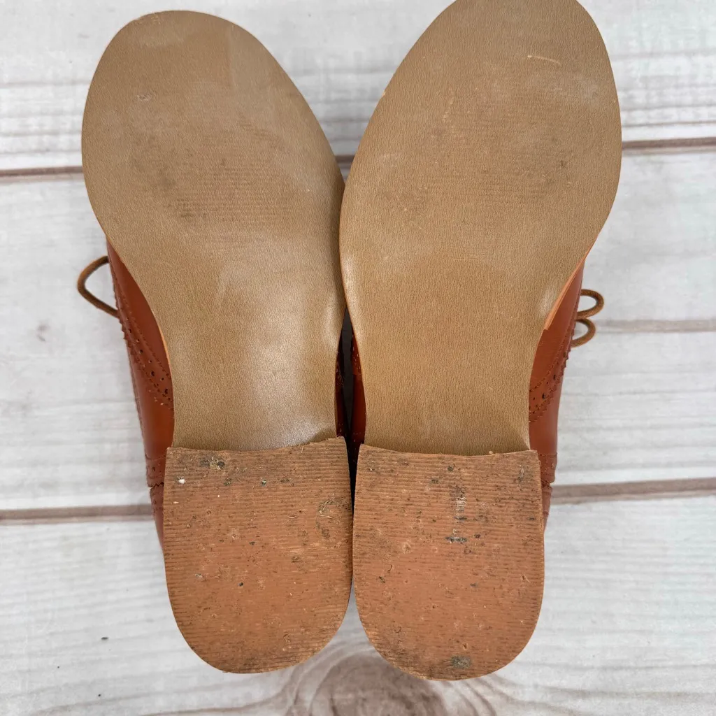 Camel Brown Wingtip Oxford Shoes Lace Up 1” Heel by Wanted Women's Size 8.5 - Image 6