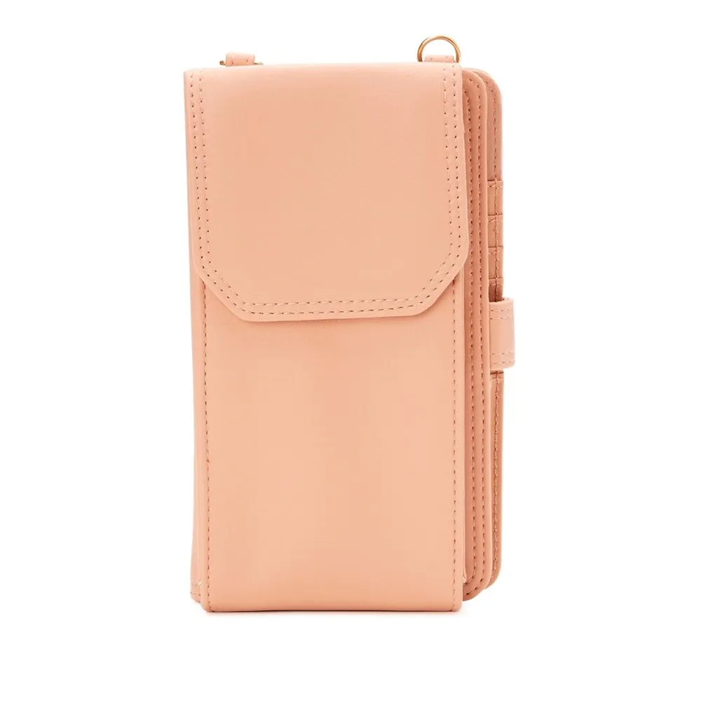 NWT Time and Tru Women's Natalie Wallet crossbody purse String Ornage peach - Image 3