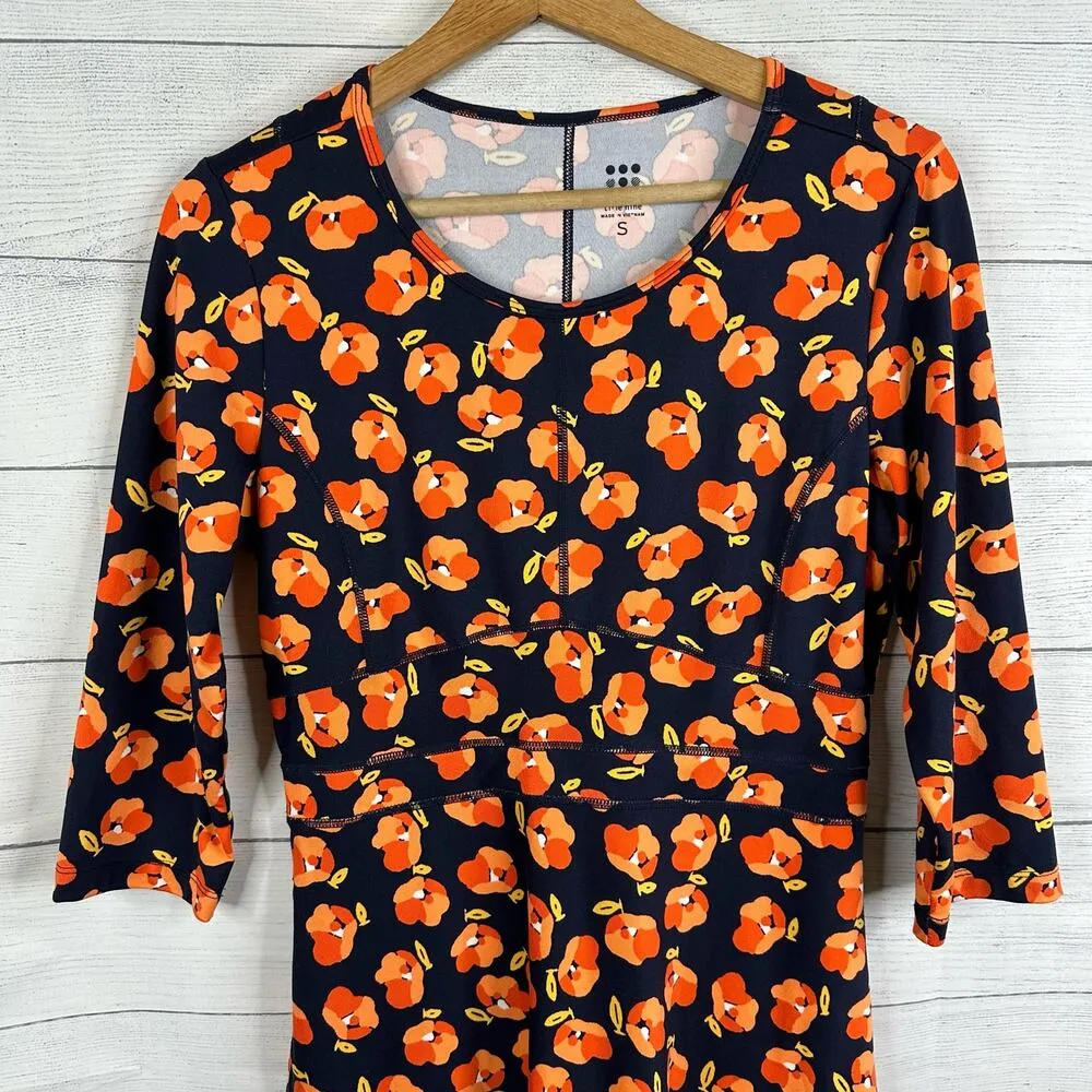 Title Nine Womens size Small Dream Retro 50s Floral 3/4 Sleeve Athleisure Dress - Image 3