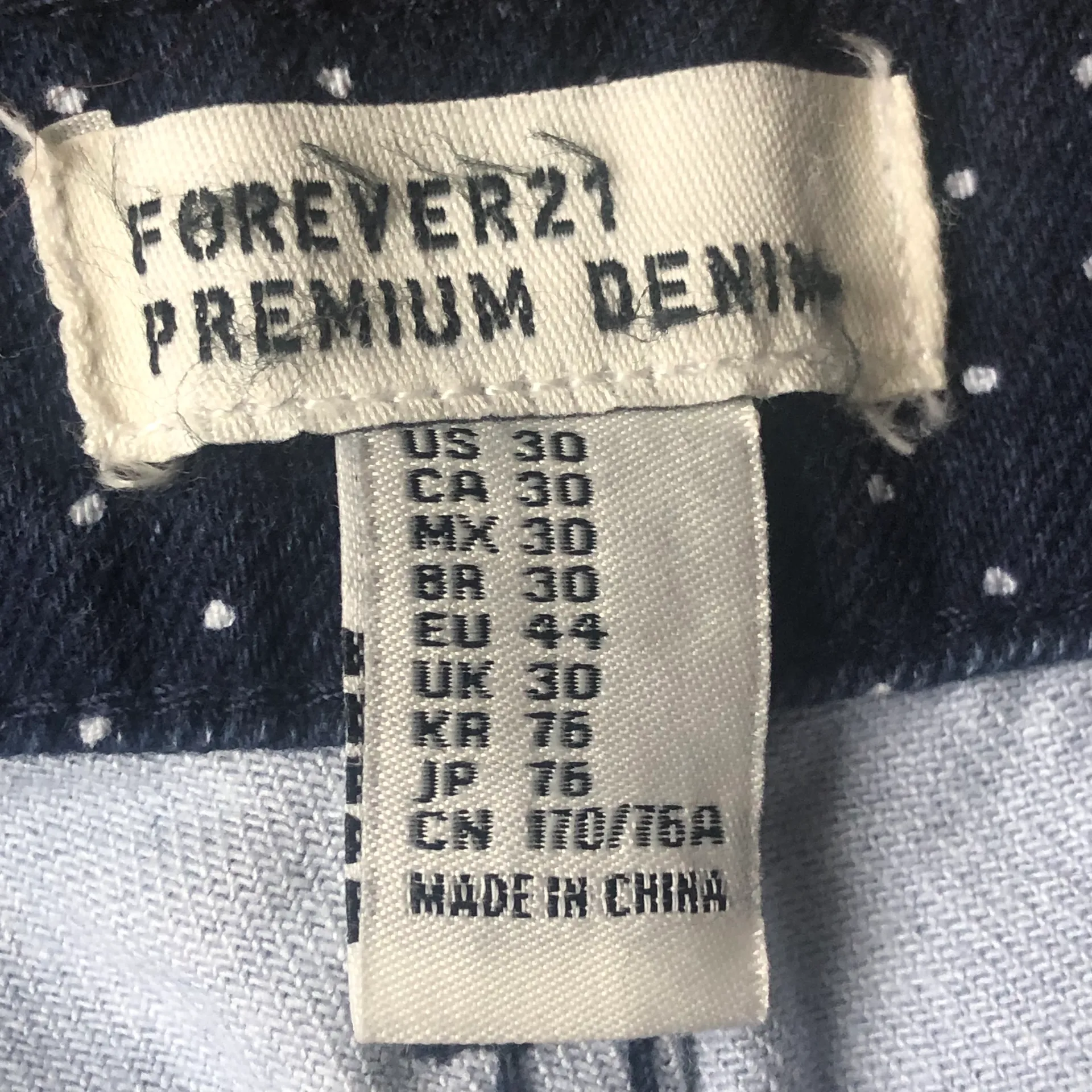 premium denim polka dot shorts - Image 2