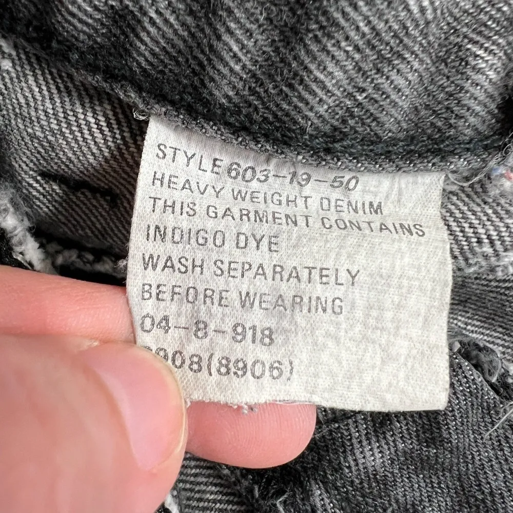 Vintage Brittania Womens Jeans Tapered Leg Acid Wash Distressed Size 8 Black - Image 8