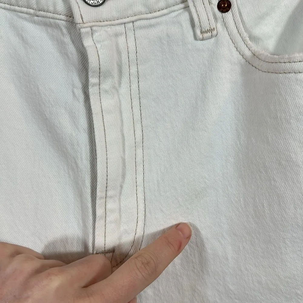 Abercrombie Simone High Rise Women White Distressed Jeans Denim Size 29 / 8R - Image 7