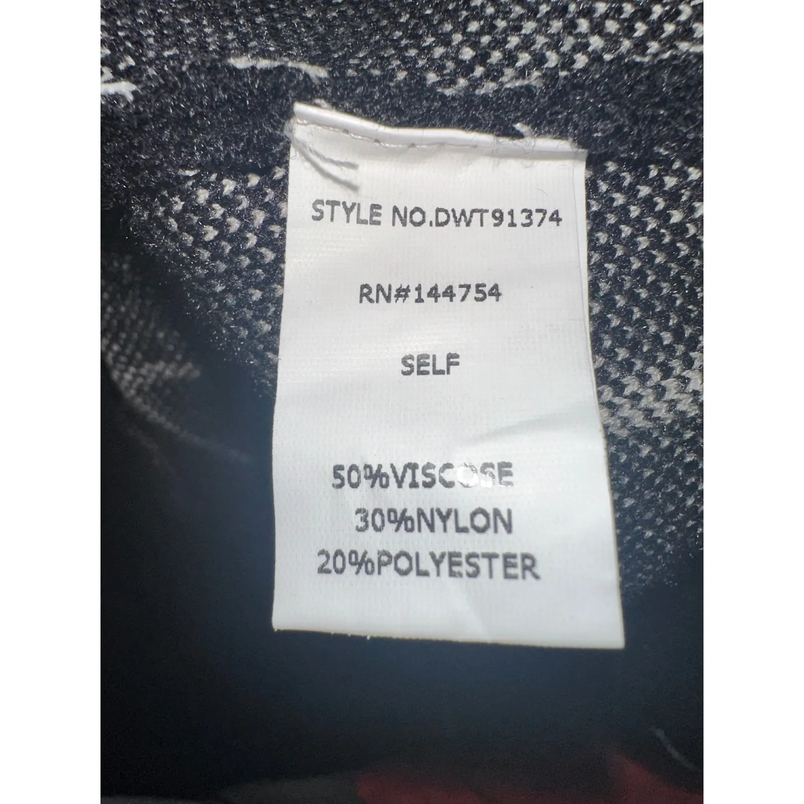 DAVI & DANI Black Grid Turtleneck Sweater Size L Long Sleeve‎ Pullover Knit Size L - Image 8