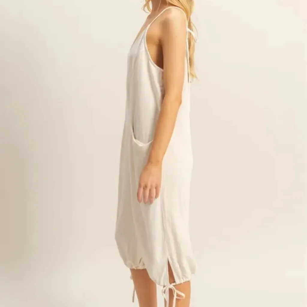 NWT HYFVE V-Neck Pocket Detail‎ Side Tie Hem Romper - Image 2