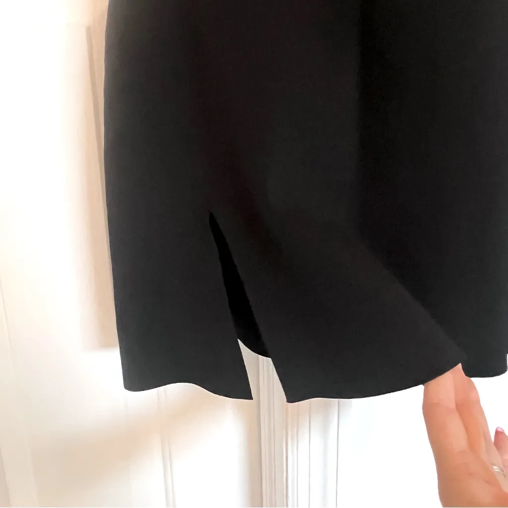 Zara Black Mini Dress Strapless with Slit Size Small - Image 2