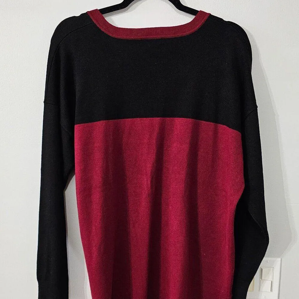 Verve amí Size XL Red & Black V Nevk Sweater - Image 5