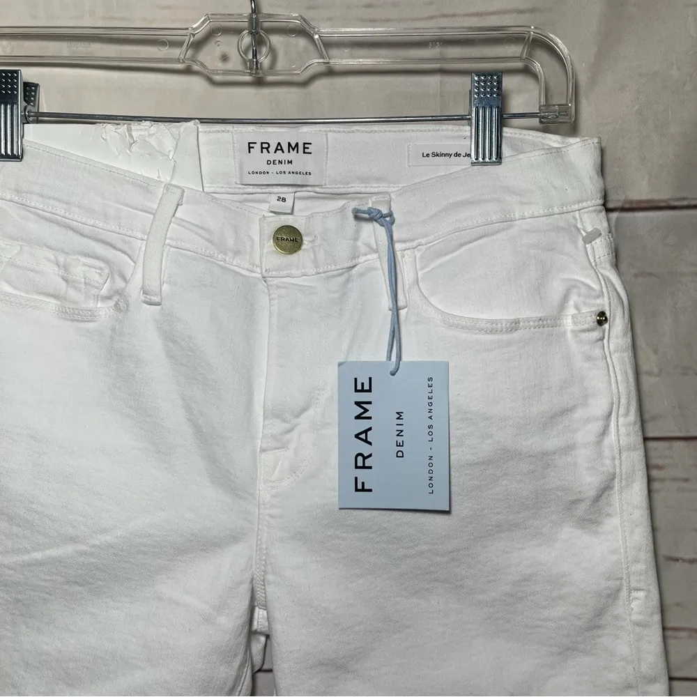 NWT Frame Denim • Jeans • Skinny • Mid-Rise • White • 28 • Le Skinny de Jeanne - Image 8