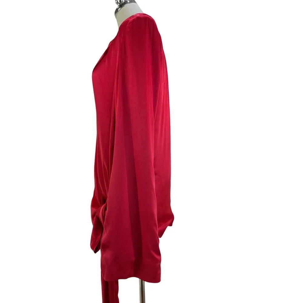 Meshki  Aspyn Satin Blazer Jacket Red - Image 8