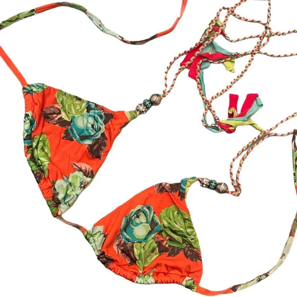 Beach Bunny Bronze Floral Bikini Top - Image 10
