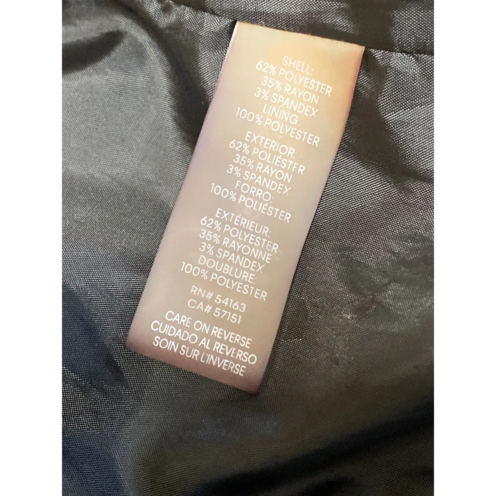 Calvin Klein Women Black Long Sleeve Peak Lapel Pocket Blazer Coat Jacket Size 2 - Image 4