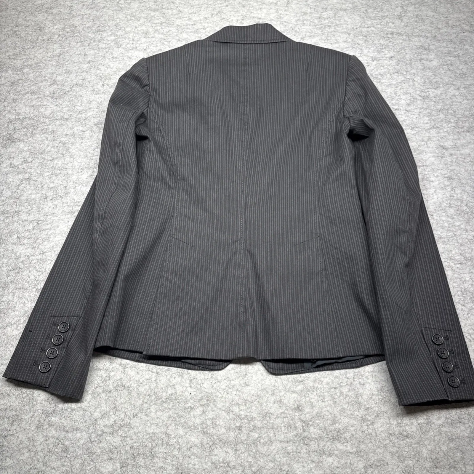 Banana‎ Republic Women's Blazer Size 2 Grey Striped Business Classy - Image 8