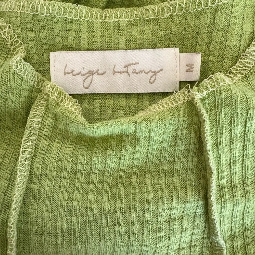 Beige Botany Lime Green Dress Size M - Image 4