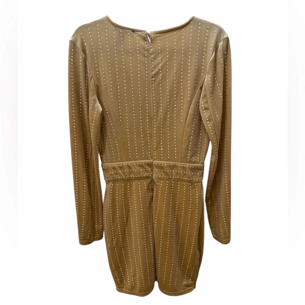 Forever 21 Velvet Rhinestone Wrap Mini Dress NYE Party Cocktail Medium - Image 2