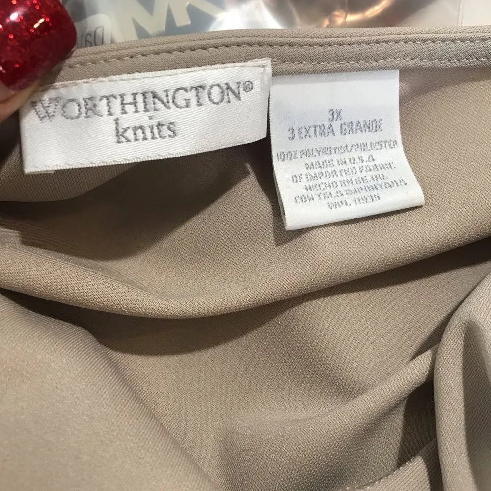 Worthington Beige Cardigan Size 3X - Image 4